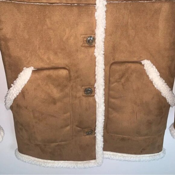 Wilfred Free Aritzia Ranch Jacket Faux Suede Sherpa M - Picture 12 of 13